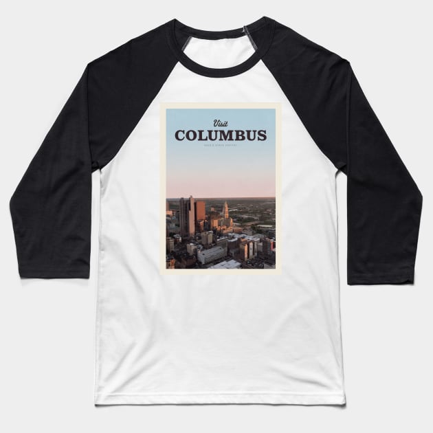 Visit Columbus Baseball T-Shirt by Mercury Club